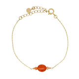 Bracelet doré pierre cornaline