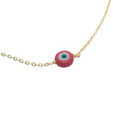 Golden necklace with red lucky eye