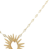 Collier doré soleil ajouré rayons 50 cm