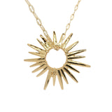 Collier doré soleil ajouré rayons 50 cm