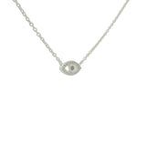 Labradorite and zircon eye necklace