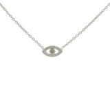 Labradorite and zircon eye necklace