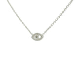 Labradorite and zircon eye necklace