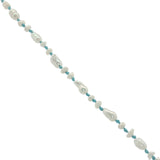 Collier doré perles de culture Johri bazaar en quartz rose et fil doré 60 cm