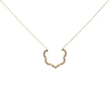 Lotus flower and zircon necklace