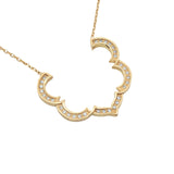 Lotus flower and zircon necklace