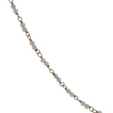 Collier doré avec duo quartz rose 50 cm