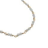 Collier doré avec duo quartz rose 50 cm