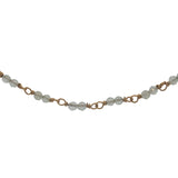 Collier doré avec duo prehnite 50 cm