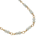Collier doré avec duo prehnite 50 cm