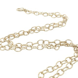 Collier doré tête de tigre avec labradorite 50 cm