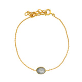 Gold and natural stone bracelet