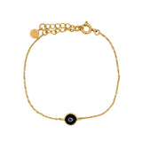 Chain bracelet and colored eye