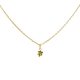 Small square tourmaline necklace