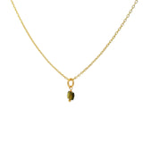 Small square tourmaline necklace