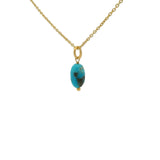 Raw turquoise stone necklace