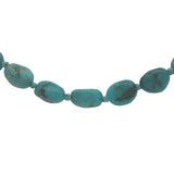 Collier doré pierres turquoise 42 cm