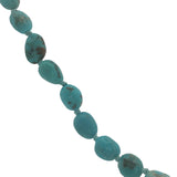 Collier doré pierres turquoise 42 cm