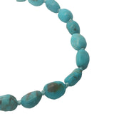Collier doré pierres turquoise 42 cm