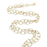 Collier doré pendentif ovale oeil de tigre 42 cm