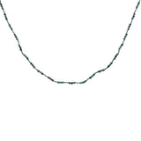 Collier doré avec rubis zoisite et noeuds verts 60 cm