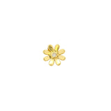 Daisy and white zircon ear stud