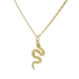 Collier doré maille marine et serpent