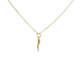 18K fine gold plated brass chili pepper necklace