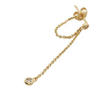 Gold chain and zircon earrings