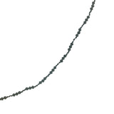 Collier doré cordon noir avec onyx noire 42 cm
