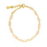 Bracelet doré pierre de lune rectangle