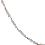 Collier doré mix quartz rose et tourmaline 60 cm