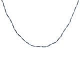 Collier doré avec lapis lazulis et noeuds bleus 42 cm