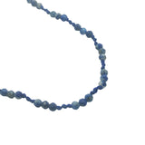 Collier doré avec lapis lazulis et noeuds bleus 42 cm