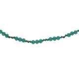 Collier doré avec onyx verte et noeuds verts 60 cm