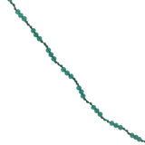 Collier doré avec onyx verte et noeuds verts 60 cm
