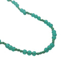 Collier doré avec onyx verte et noeuds verts 60 cm