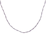 Collier doré avec améthyste et noeuds violets 60 cm