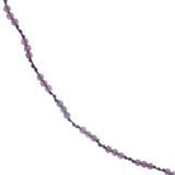 Collier doré avec améthyste et noeuds violets 60 cm