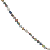 Collier doré avec petites perles de culture et multicolores 75 cm
