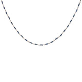 Collier doré avec duo lapis lazuli 75 cm