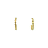 Mini gold hoop earrings with round zircons