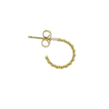 Mini gold hoop earrings with round zircons
