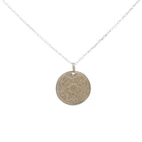 Collier argent 925 et médaille fleur estampillée 42 cm