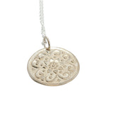 Collier argent 925 et médaille fleur estampillée 42 cm