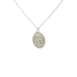 925 silver necklace with moon and star medal