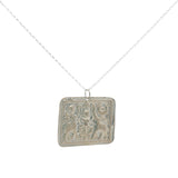 925 silver necklace and matte Indian divinity plaque