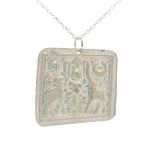 925 silver necklace and matte Indian divinity plaque