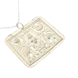 925 silver necklace and matte Indian divinity plaque