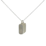 Collier en argent 925 boite tabiz porte bonheur surpiquée 42 cm